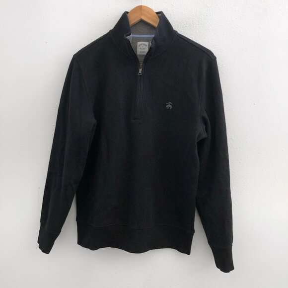 BROOKS & BROTHERS Cotton French Rib Half-Zip Sweater Size Small - Picture 2 of 9